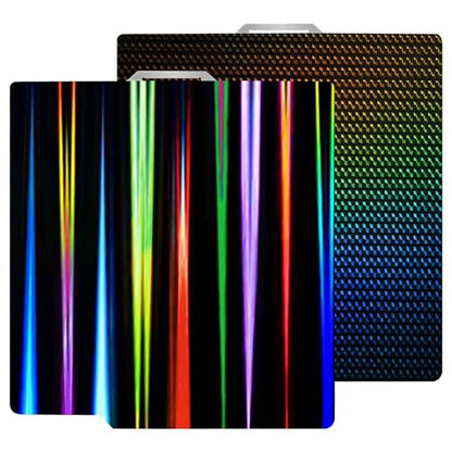 257x257mm H1H Holographic Build Plate for Bambu Lab X2D/P2S/X1C/X1/X1E/P1P/P1S/A1, Double Sided Print Bed Light Beam+Phantom Spring Steel Plate Print Bed for Bambu Labs 3D Printer - color: H1H