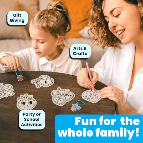 Ooly DIY Mini Shrink Art Charms Kit, 10 Pc - Hugs and Kisses - color: Hugs and Kisses