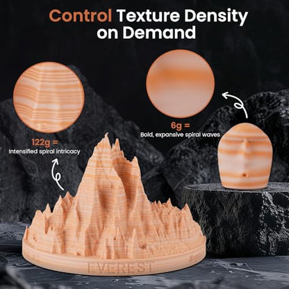 ERYONE Matte Rock Rainbow 3D Printer PLA Filament 1.75 +/-0.03mm, Matte Multicolor Filament PLA 1KG(2.2LBS) Spool, 30-500mm/s High Speed Printing Twist Rainbow PLA, Maple Amber - color: Matte Rock Maple Amber, size: 1KG
