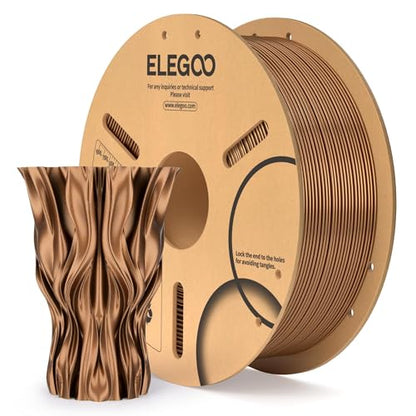 ELEGOO PLA 3D Printer Filament 1.75mm Metal Bronze 1KG - color: Metal Bronze, size: 1kg