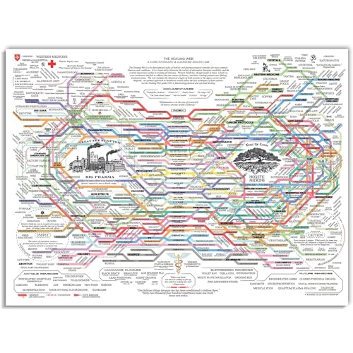 Generic The Healing Web Poster - Natural Remedies Chart 12x18inch-Unframed - size: 12x18 inch-Unframed