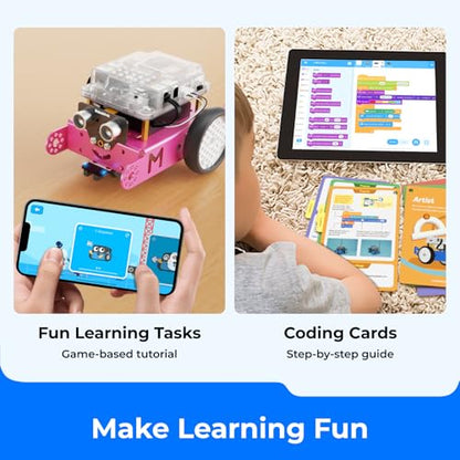 Makeblock mBot Pink STEM Coding Robotics Toy Kit for Girls & Kids Ages 8-12 - size: mBot Pink