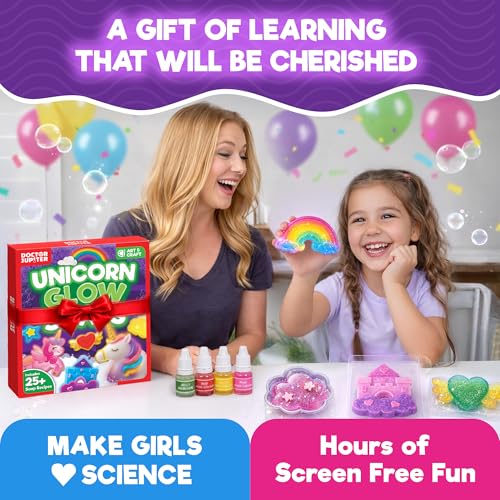 Doctor Jupiter Glow in The Dark - Unicorn Soap Making Kit for Kids Ages 6+ - style: Unicorn Glow Soaps: 6+