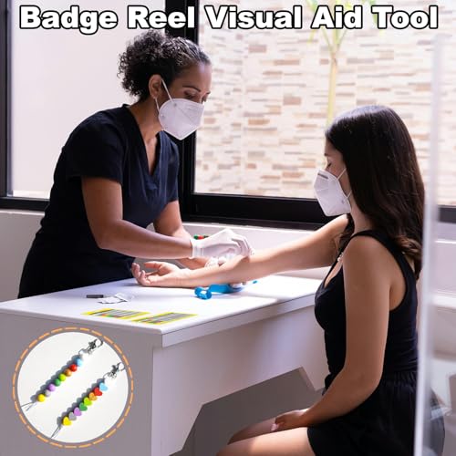Order of Blood Draw Beads with Reference Card, Phlebotomist Badge Reel Visual Aid Tool Accessories, RN Badge Buddy, Phlebotomy Essentials, Nurse Supplies - color: Heart and Round Blood Draw Beads With Yellow Card