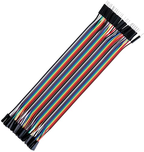 40pcs 20 cm (8 inch) Female to Male Multicolored Dupont Wire Breadboard Jumper Ribbon Cables Compatible with Arduino DIY STEM Projects(F/M) - color: Female to Male, size: 40 PCS - 20 cm