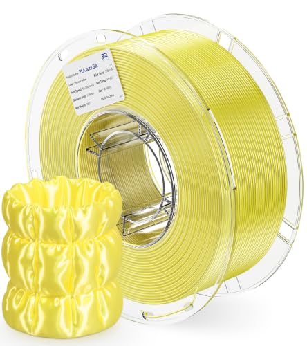 BIQU PLA Aura Silk 3D Printer Filament 1.75mm 1KG(2.2lbs) Cheese Yellow PLA - color: Cheese Yellow