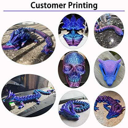 Rainbow PLA 3D Printer Filament, PLA Filament 1.75mm, Shiny Color Change Rainbow PLA Filament, +/- 0.02mm, 3D Printing Filament 1kg/2.2lbs - color: Shiny 3 Color Change
