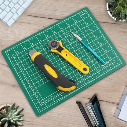 DIYSELF 9in×12in Cutting Mat, A4 Craft Mat for Sewing and Fabric - color: Green, size: 12"L x 9"W
