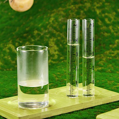 Frienda 4 Pcs 5 Inch Rain Gauge Glass Tube Replacement with SCA