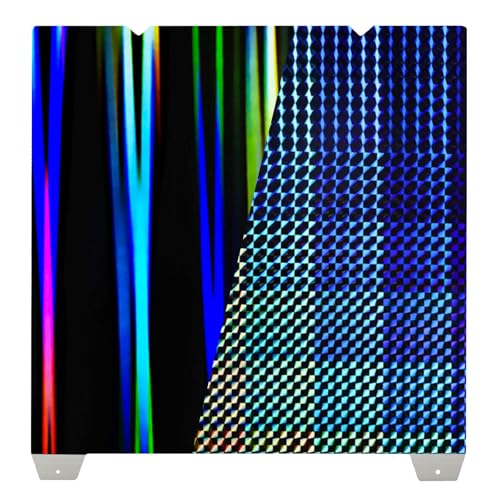 IdeaFormer-3D Smooth H1H Build Plate for Creality K1 Max, Ender 3 V3 Plus Double Sided Rainbow Streak+Phantom H1H Spring Steel Bed Plate Flexible K1 Max Sheet 315x310 mm No Magnetic Plate - color: Rainbow Streak+Phantom H1H