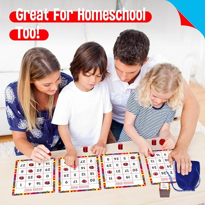 SpriteGru Multiplication & Division Bingo Game, 360 Math Problems, 2 Educational Math Board Game for Kindergarten and Preschool Kids, Perfect for Classroom & At Home - style: Multiplication & Division Bingo Game