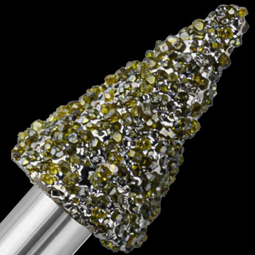 20Pcs 46-Grit Diamond Grinder Bit 1/8" Shank Compatible with Dremel Rotary Tool Attachment Accessories Grinding Burrs for Stone Glass Resin Porcelain Ceramic Quartz Glaze Steel Carve Engrave Polish - style: 46-grit