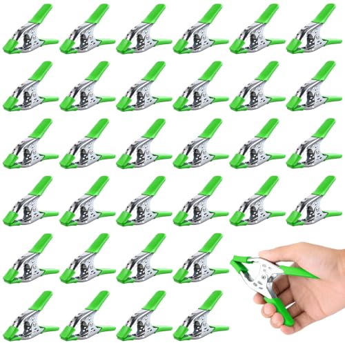 32-Piece 4 inch Spring Clamp, Heavy Duty Metal Spring Clamps, 1.5-inch Jaw Opening Clamps for Backdrop, Pool Cover, Photography - size: 4inch 32-Piece
