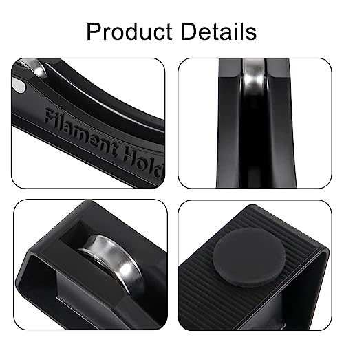 ACEIRMC 4pcs 3D Printer Filament Spool Holder Stand Metal Bearing Design Compatible with All Filament Types for PLA/ABS/TPU and Other Printing Materials (2 Set)
