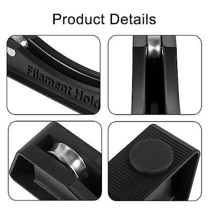 ACEIRMC 4pcs 3D Printer Filament Spool Holder Stand Metal Bearing Design Compatible with All Filament Types for PLA/ABS/TPU and Other Printing Materials (2 Set)