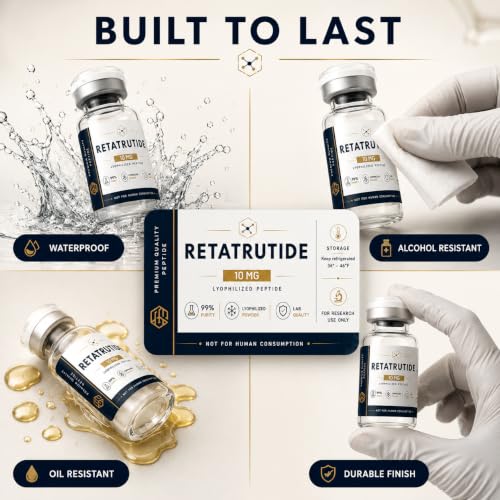 Personalized Waterproof Labels for 3mL & 5mL Laboratory Vials Bottles