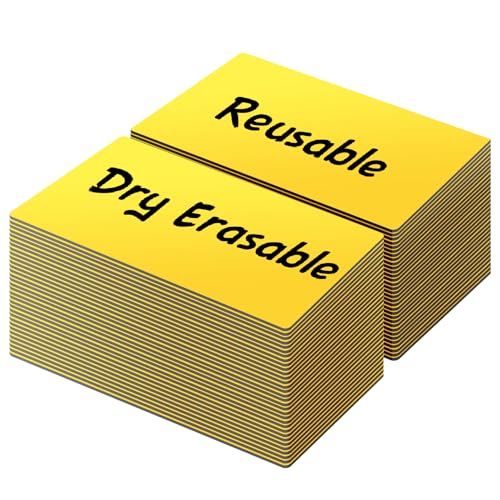 LLPT Dry Erase Magnetic Labels 2" x 4" 50 Packs Yellow (DML2040YW) - color: Yellow, size: 2" x 4"
