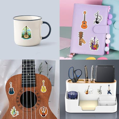 Guitar Stickers 110 Pack,Different Cute Musical Notes for Kids - style: Guitar Stickers