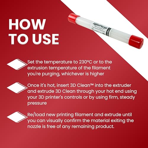 3D Fuel, 3D Clean Cleaning & Purging Filament, Safe, 8-Inch Sticks - size: 145 g Sticks