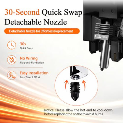4‑Pack 0.4mm P2S Hotend for Bambu Lab P2S Nozzle X2D/H2D/H2S/A1/A1 Mini - style: 4PK 0.4mm