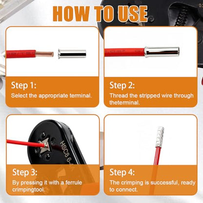 mankk 30PCS AWG 2/0 Wire Ferrules Terminals Kits Silver Plated Copper Ferrules Wire Ends Terminals Crimp Terminal Connector Sleeves (EN70-20) - color: 30PCS