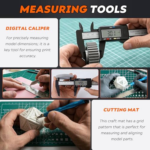 45 Pcs 3D Printer Tool Kit, Cleaning, Finishing, Measuring, Support Removal