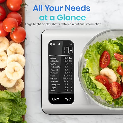 Etekcity Food Kitchen Scale with Nutritional Calculator, Smart App, 11lb - color: Stainless Steel 1