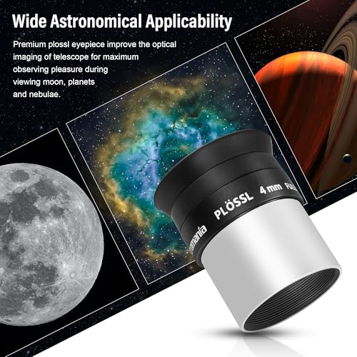 Astromania Telescope Eyepiece 1.25 Inch Plossl Eyepiece Telescope Lense 4mm - size: 1.25" - 4mm