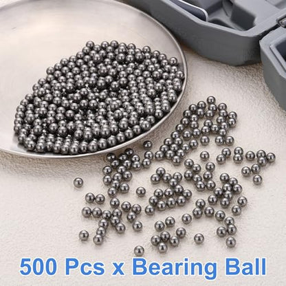 uxcell 500Pcs 6.35mm Bearing Balls,Solid Carbon Steel G1000 Precision Balls - size: 6.35mm
