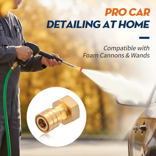 3/4" GHT to 1/4" QC Brass Hose Adapter & 7 Nozzle Tips