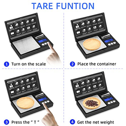 THINKSCALE Mini Pocket Scale 200g/0.01g – Jewelry, Medicine, Coffee - color: Black