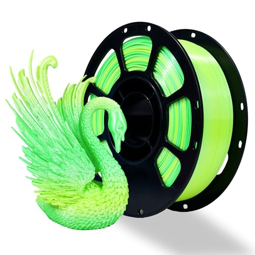 iBOSS Silk PLA+ Gradient 3D Printing Filament, 1KG Spool 1.75mm Silk Shiny Yellow Green Gradient Printer Filament 2.2lb, Neatly Wound 3D Printing Filament Compatible with FDM 3D Printers - color: F_ Silk Gradient Yellow Green