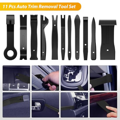 GOOACC 102Pcs Car Push Retainer Clips & Auto Fasteners Assortment - color: 102Pcs Black
