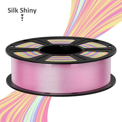 Geeetech Silk PLA Filament 1.75mm, Pearl White Silky PLA 1KG - color: 1kg Silk White