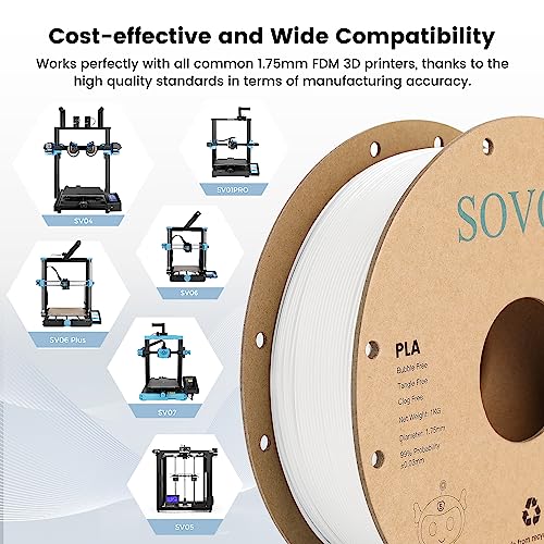 Sovol 3D Printer PLA Filament 2kg Spool Printing Materials, Black+White - color: Black & White, size: 2 KG
