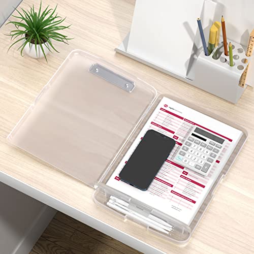 Rimilak Clipboard Storage, 8.5 x 11 High Capacity Clip Board, Translucen - color: Translucen