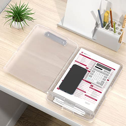 Rimilak Clipboard Storage, 8.5 x 11 High Capacity Clip Board, Translucen - color: Translucen