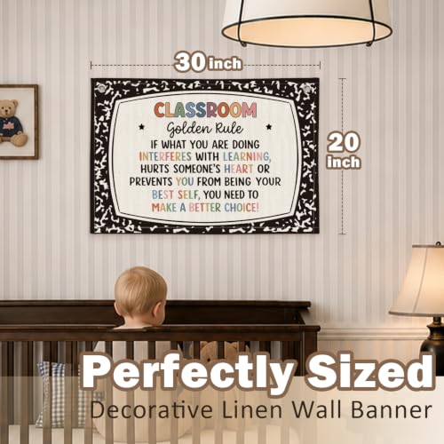 Composition Notebook Classroom Golden Rule Decor Banner - color: 02-Classroom Golden Rule - Composition Notebook
