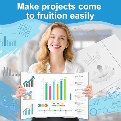ISAIDNO 4 Pcs Trifold Poster Board, Medium 26 x 17 in, White Poster Boards - color: White, size: 26 X 17 inches