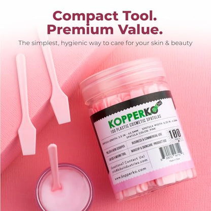 Kopperko Cosmetic Spatulas, 2.5 Inch, 100 Pack, Pink - color: Pink, size: 100 Spatulas
