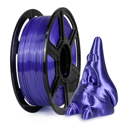 Flashforge 3D Printer Filament Silk PLA 1.75mm 1kg Spool-Dimensional Accuracy +/- 0.02mm (Blue) - color: Blue