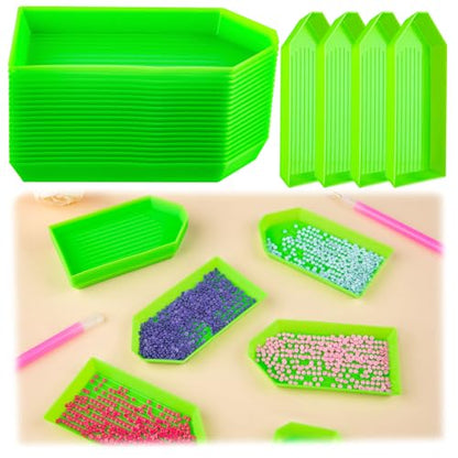28PCS Plastic Diamond Painting Trays, Bead Sorting Trays for DIY Crafts