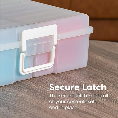 IRIS USA Photo Storage Box |Made in USA| 16 Cases - (2-Pack) - Pearl - color: Pearl, size: 16 Cases (4x6)