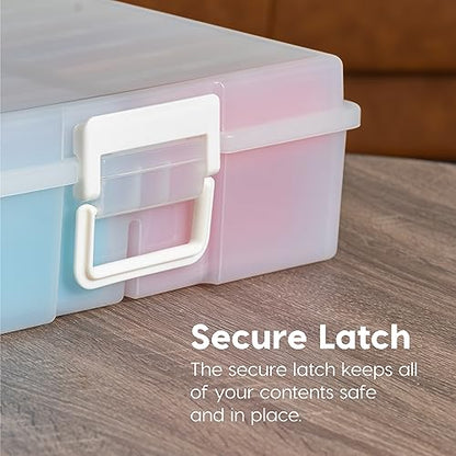 IRIS USA Photo Storage Box |Made in USA| 16 Cases - (2-Pack) - Pearl - color: Pearl, size: 16 Cases (4x6)