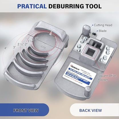 Deburring Tool for Plastic Pipe, Professional PVC Pipe Reamer Deburrs Six Pipe Sizes: 1 1/4-Inch - 4-Inch, Effective Pipe Reamer Deburring Tool for PVC Pipe Reamer w/Sharp Blade, PVC Chamfer Tool