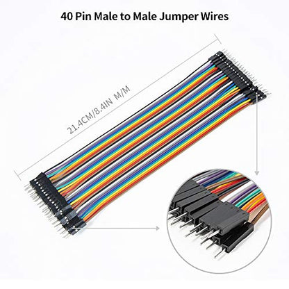 Breadboard Jumper Wires Kit, 2Pcs 830 Tie Points & 2Pcs 400 Tie Points & 120 Pcs Multicolor Jumper Wires for Electronics Projects