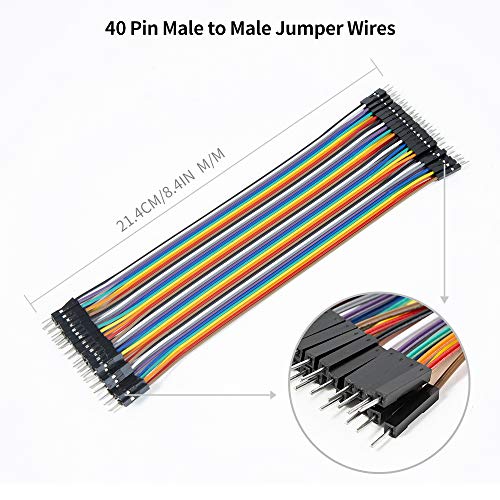 Breadboard Jumper Wires Kit, 2Pcs 830 Tie Points & 2Pcs 400 Tie Points & 120 Pcs Multicolor Jumper Wires for Electronics Projects