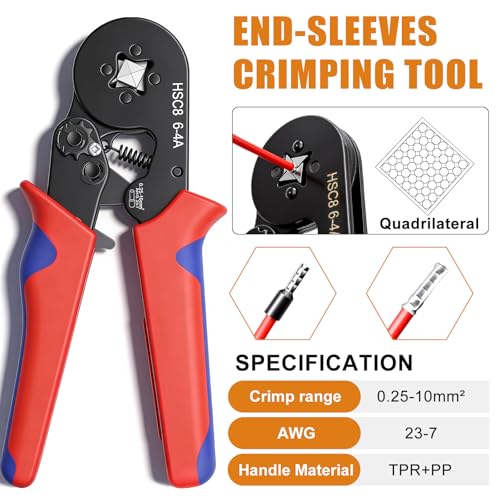 mankk 1500PCS Ferrule Crimping Tool Kit,Silver Plated Copper Crimp Terminal - color: 1501pcs