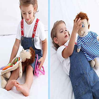Vocheer Human Body Anatomy Toy, Human Body Model for Kids, Montessori Plush - color: Blue