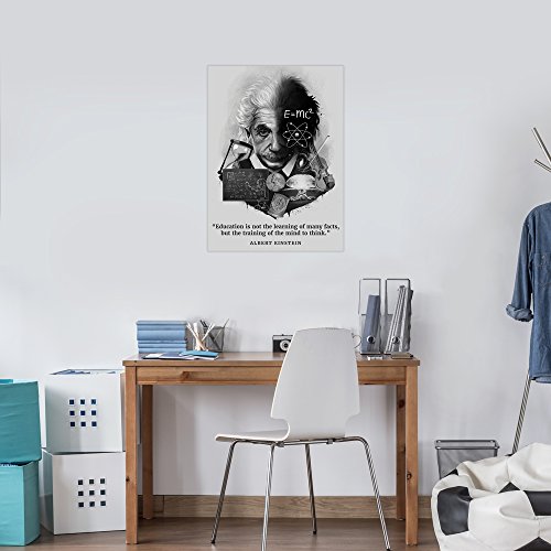 Palace Learning Albert Einstein Poster - Inspirational and Motivational Quote (18" x 24", Laminated)